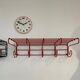 Vintage metal wire Ikea wall shelf RED