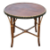 Round wood and rattan table