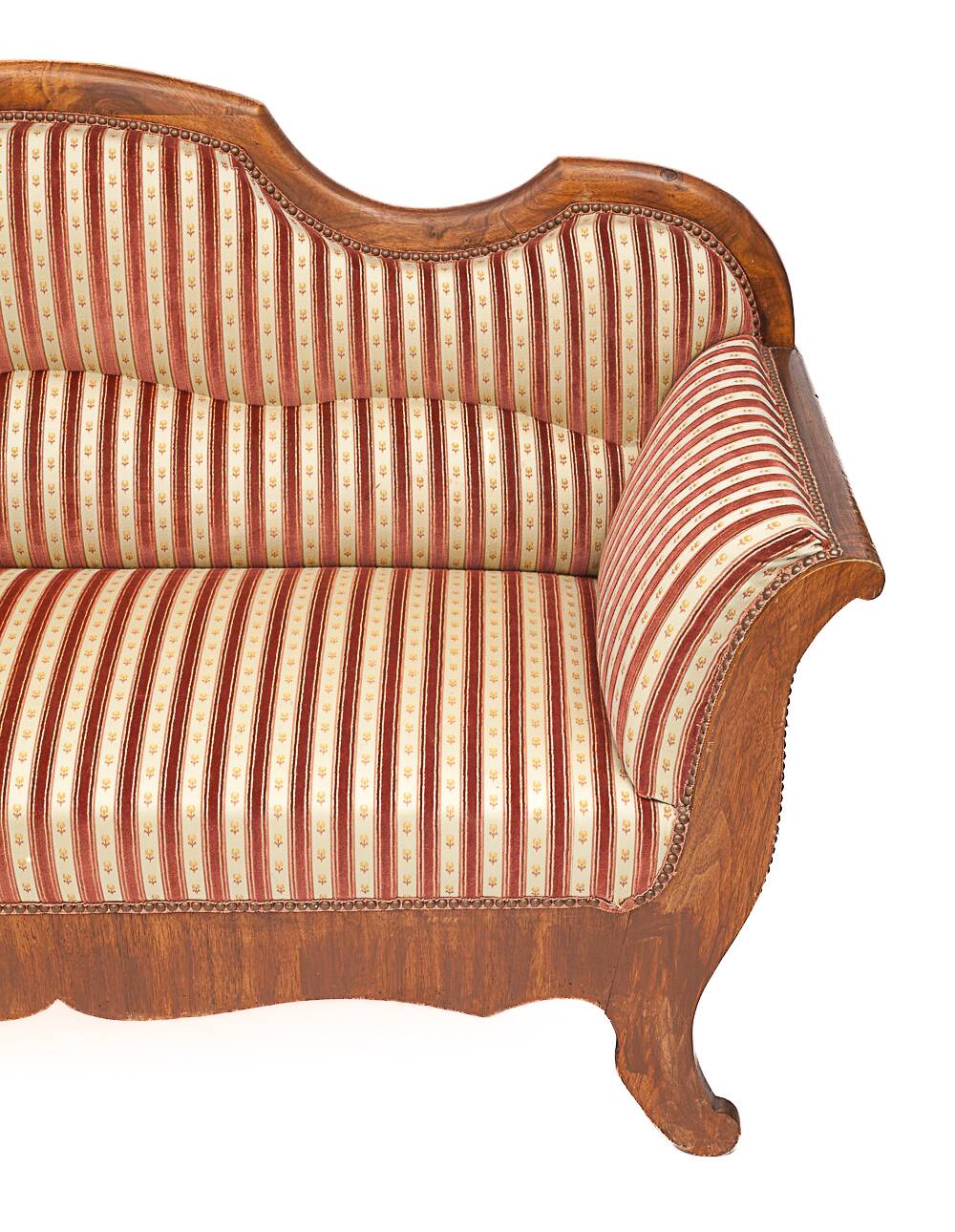 Recamier silk velvet loveseat, 1930