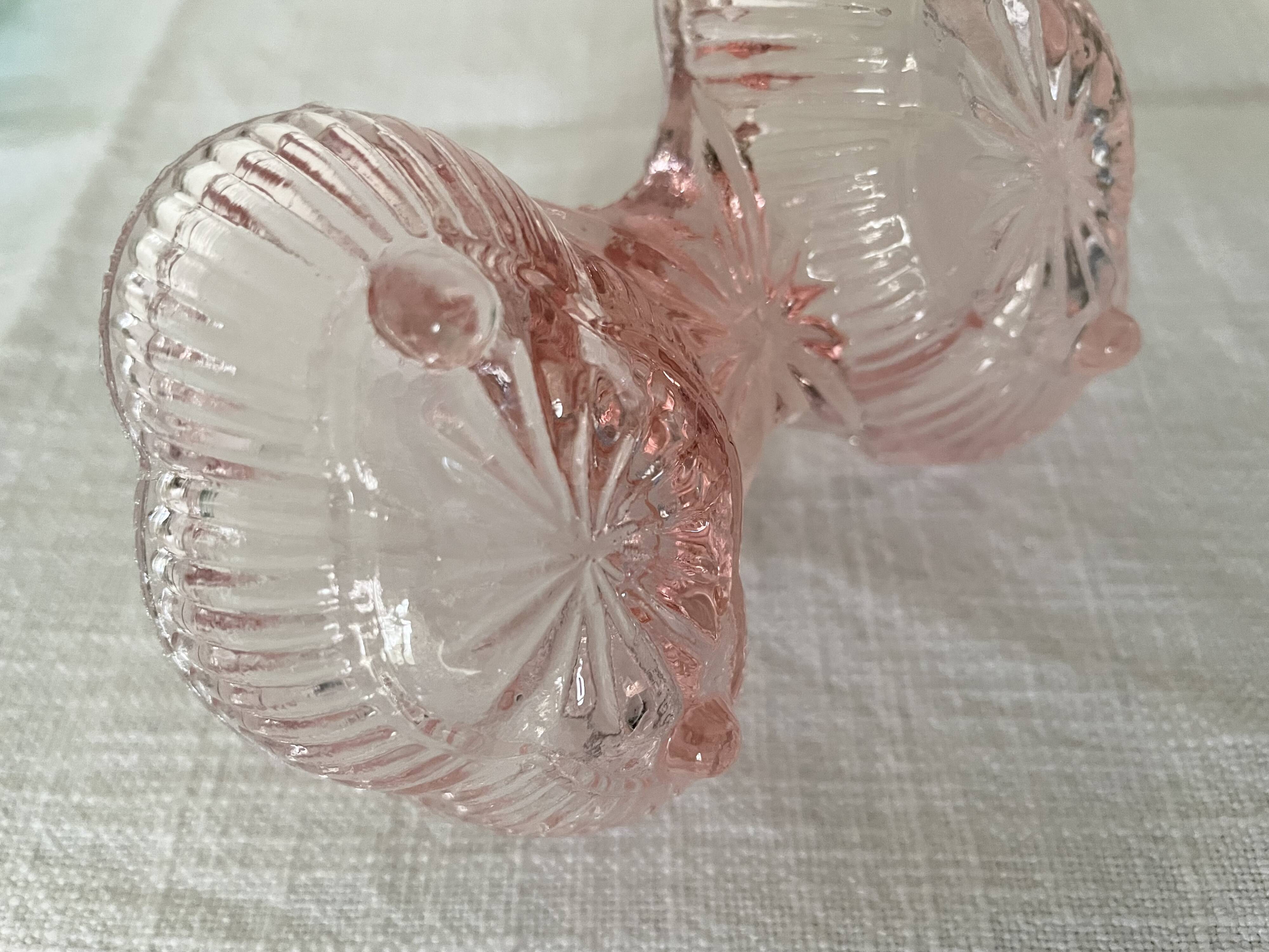 Pink double glass salt shaker
