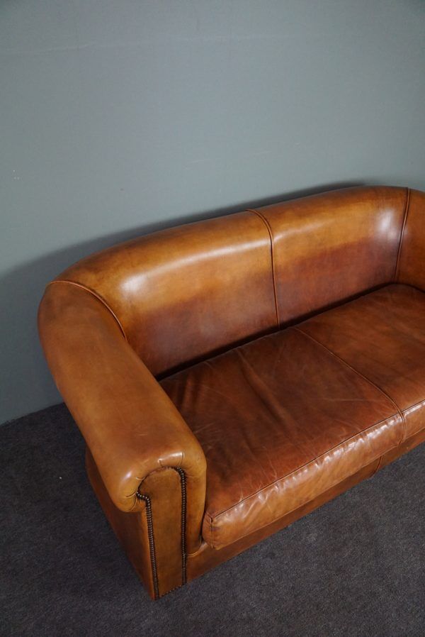 Beautifully colored 2.5-seater cowhide sofa