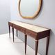 Oval Vintage Wall Mirror with Ash Root Frame, Italy