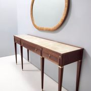 Oval Vintage Wall Mirror with Ash Root Frame, Italy