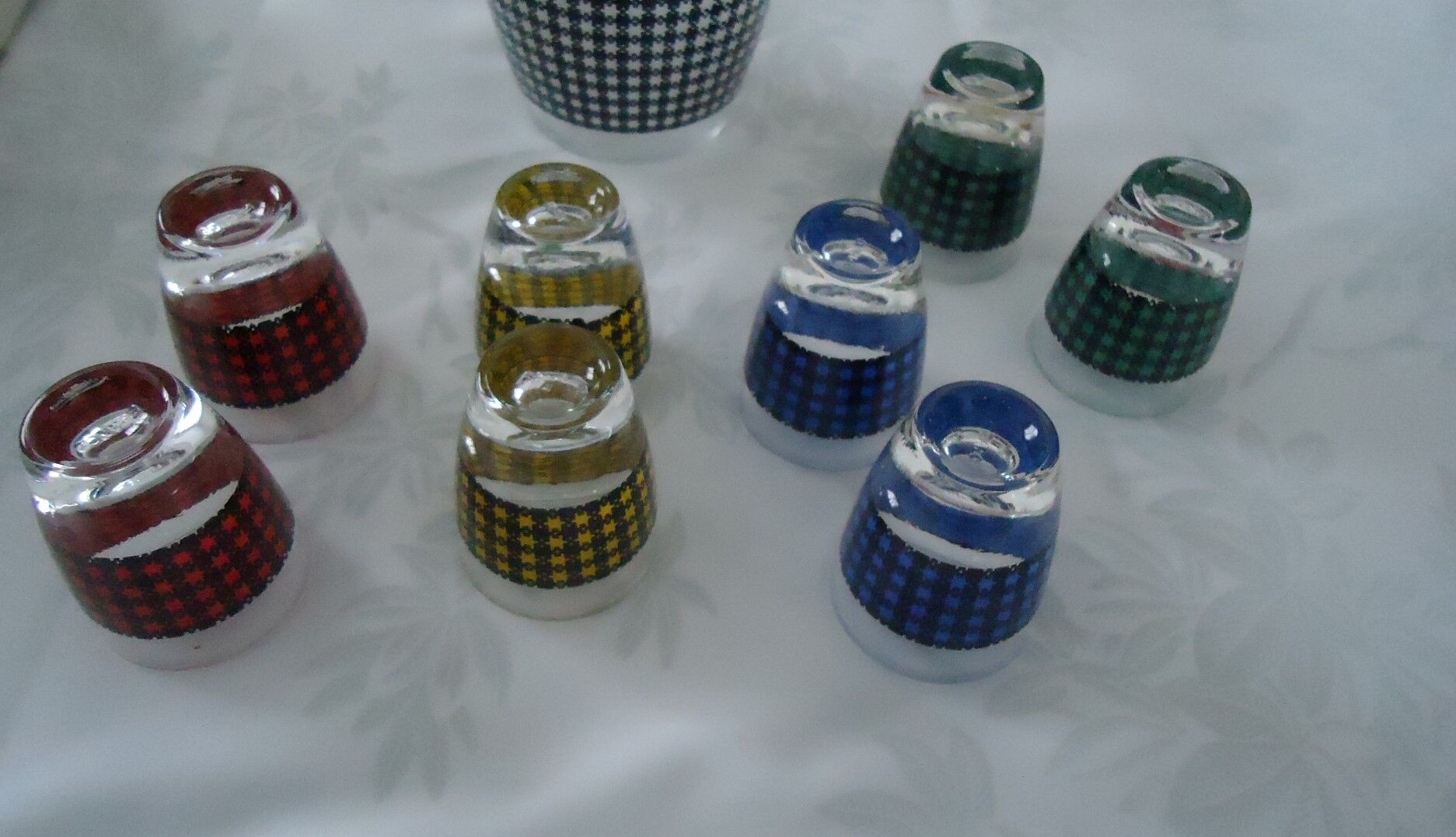 Vintage crystal arque liqueur service