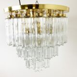 Flush mount chandelier by Glashutte Limburg, 1970s