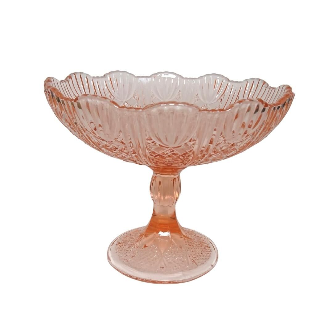 Pink glass cup