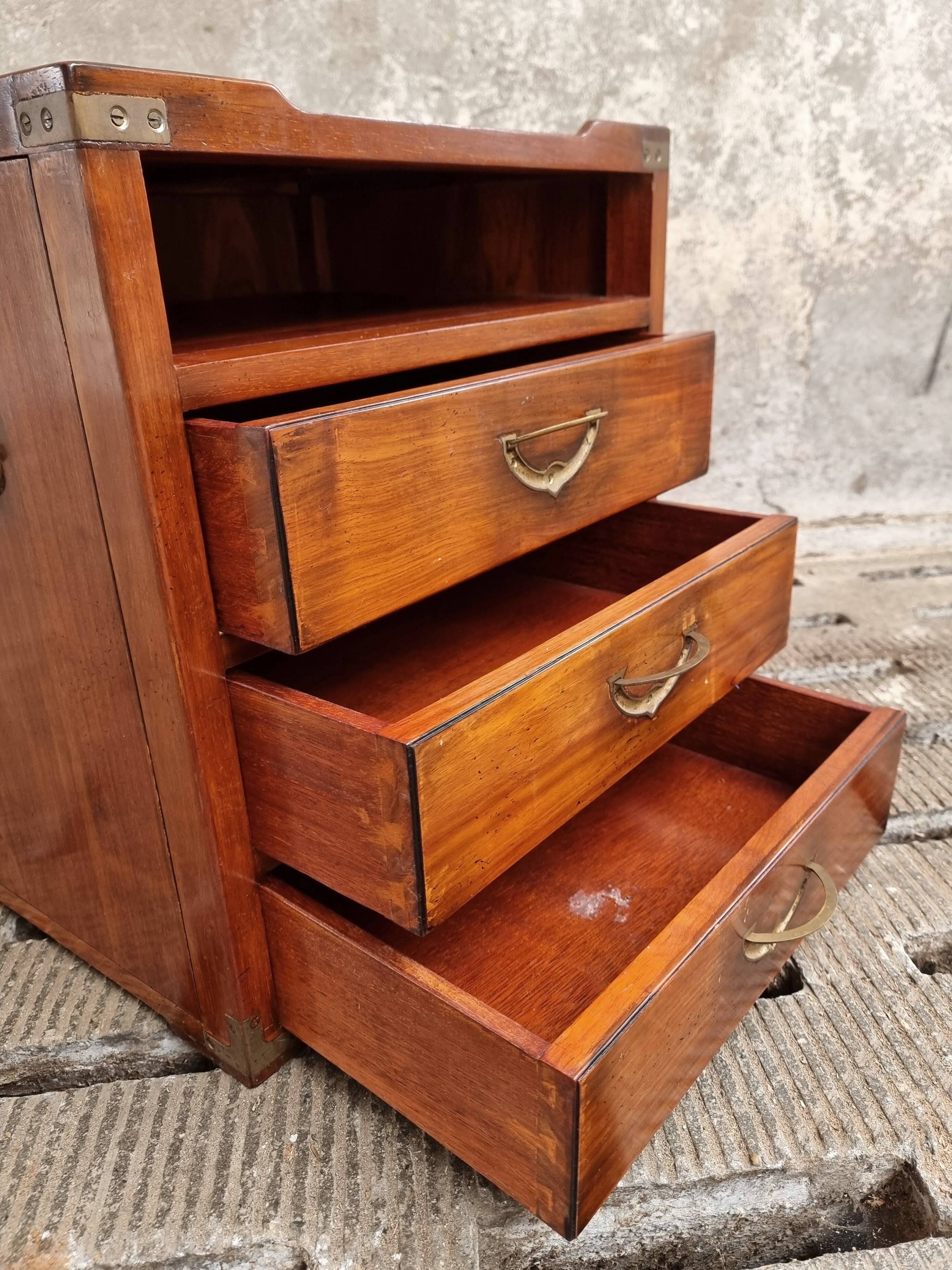Design chest of drawers bedside cabinet military Campaign style from 'Starbay'