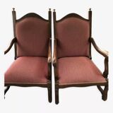 Pair of armchairs in perfect condition, comfortable, old pink