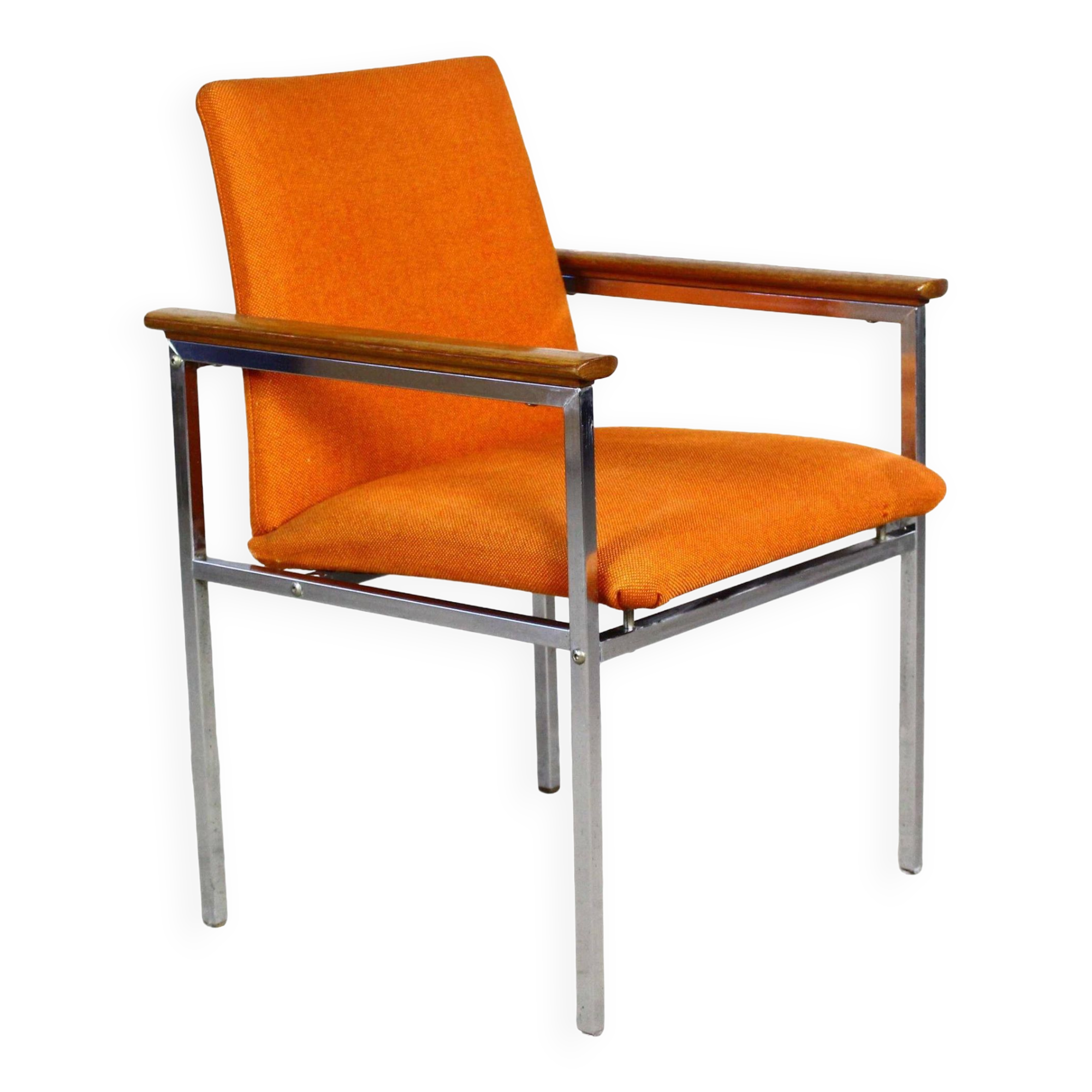 Danish orange chair by Sigvard Bernadotte for France & Søn 1970s