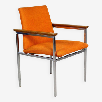 Chaise danoise orange de Sigvard Bernadotte pour France & Søn 1970