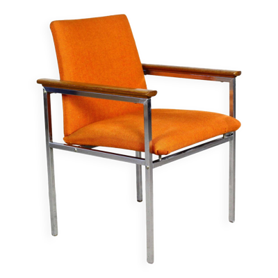 Chaise danoise orange de Sigvard Bernadotte pour France & Søn 1970