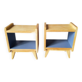 Renovated pair of bedside tables