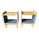 Renovated pair of bedside tables