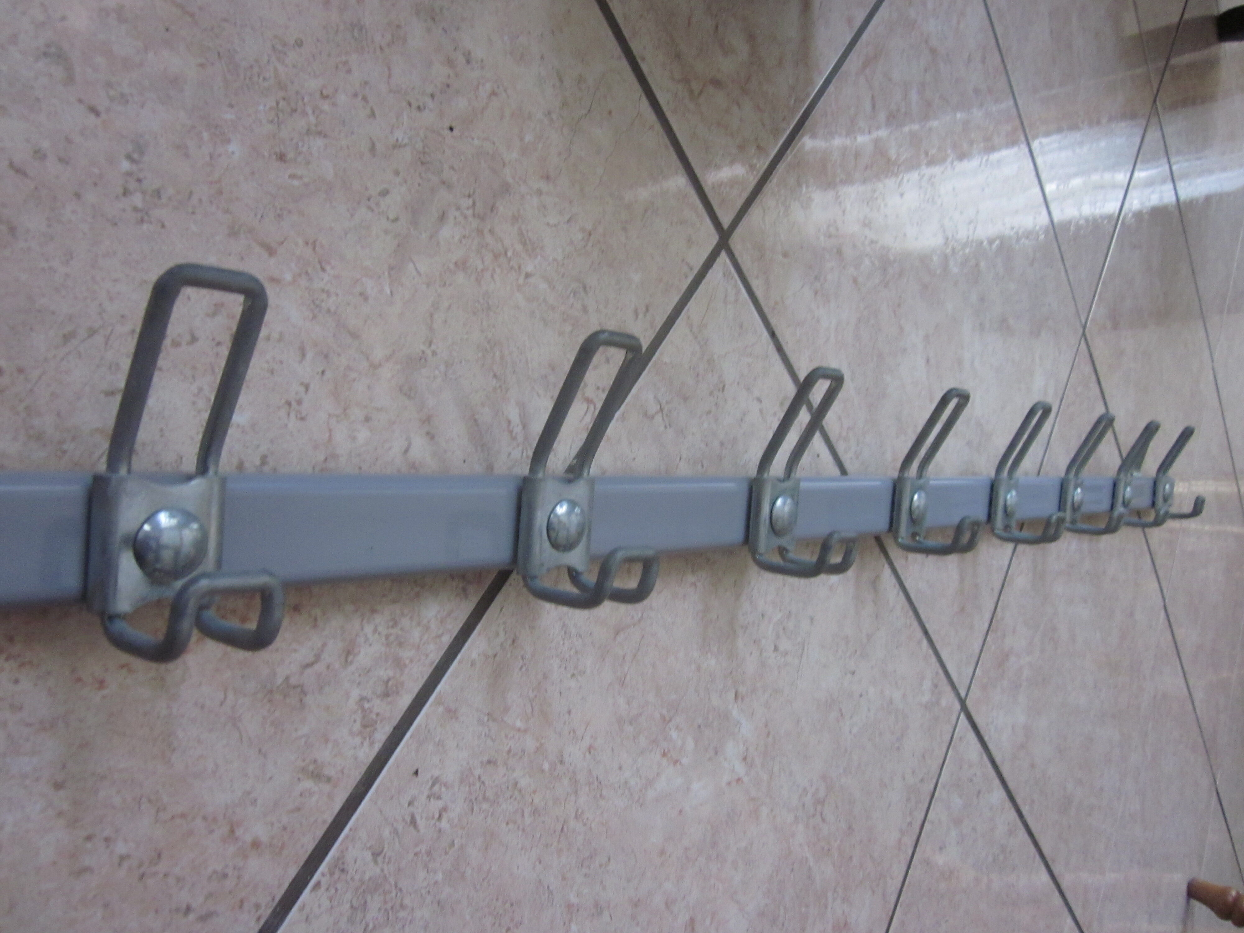 Metal school coat holder