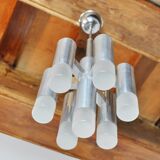 Geometric chandelier, 7 burners, Italy, 1970