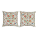 SET OF 2 - 100% Silk Cushion Covers. Embroidered Accent Pillows. Traditional Throw Pillows