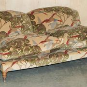 George Smith Signature Scroll Arm Velvet Sofa