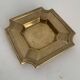 Pair of vintage 1980 brass ashtrays - 16 x 16 cm