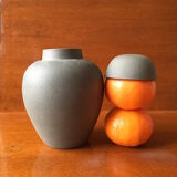 Green grey ceramic ginger pot