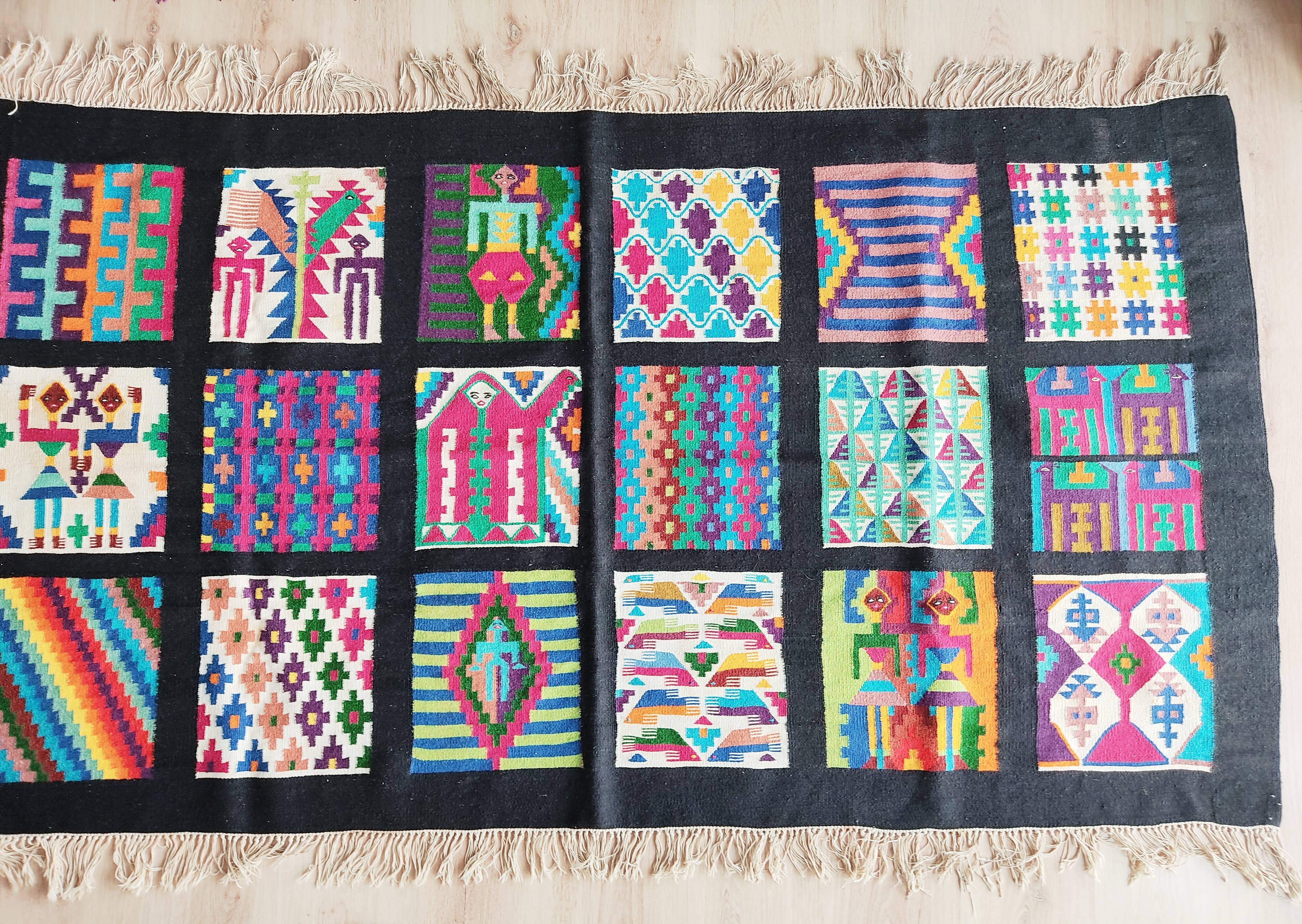 Vintage carpet South America 107 x 194 cm