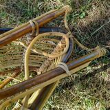Vintage magazine holders bamboo wicker