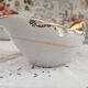 White porcelain saucière evor france frieze golden crosses