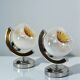 Pair of table lamps with large Murano globes from the 1970s.