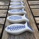 Set of 6 vintage ceramic painted fish motif spoon rests.