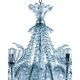 Venetian Cà Rezzonico Floral Gold Murano Style Glass Chandelier