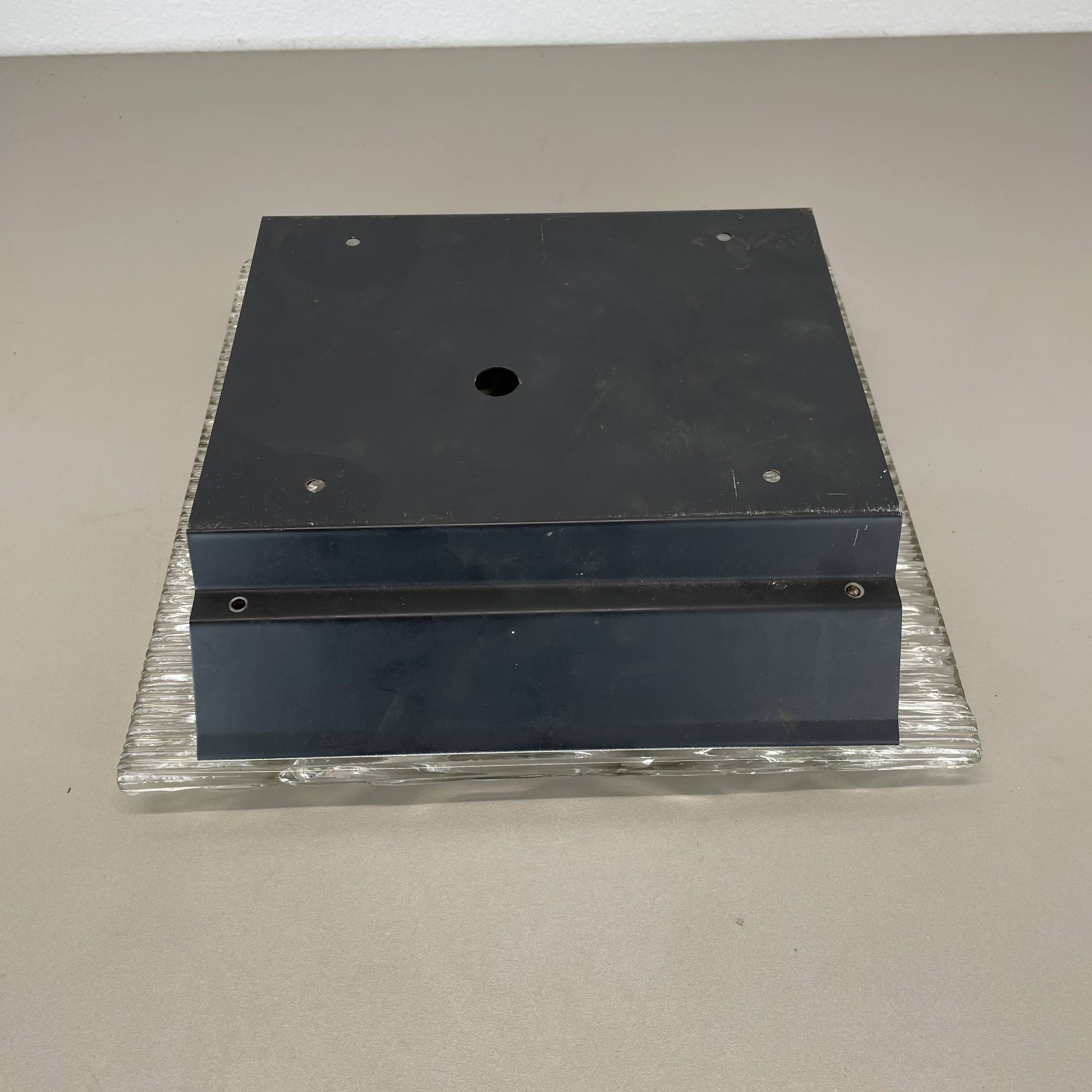 Large organic Hollywood Regency Ice Glass Wall Light Made by Kalmar Lights