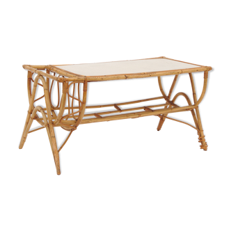 Vintage rattan coffee table