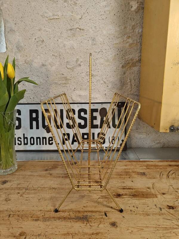Vintage gold metal document holder