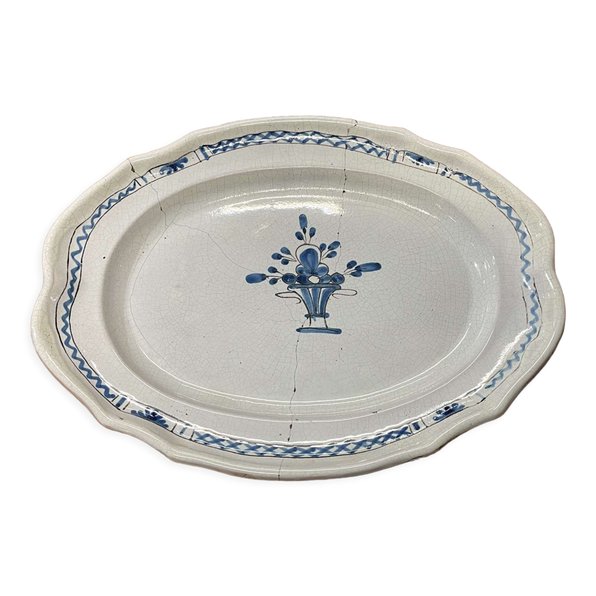 Nineteenth century faience dish "black ass"