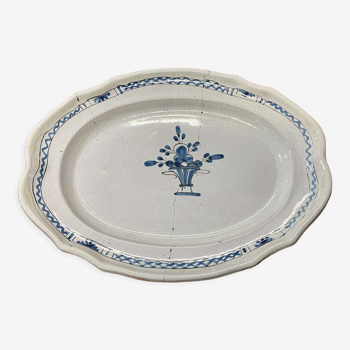 Nineteenth century faience dish "black ass"