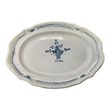 Plat du XIXème en faience "cul noir"