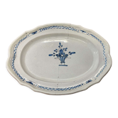 Plat du XIXème en faience "cul noir"