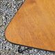 Triangle coffee table in golden blond oak base full iron of the 50s