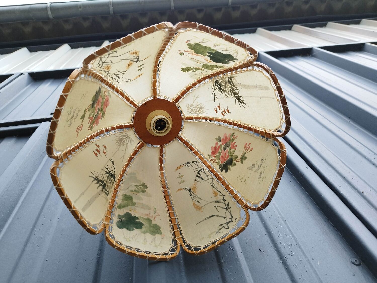 Suspension lampshade fabric vintage japanese pattern