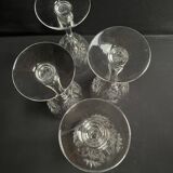 4 verres en cristal taillé