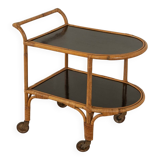 50s Bamboo Serving Trolley