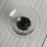 Petite coupe sur pied en verre craquelé