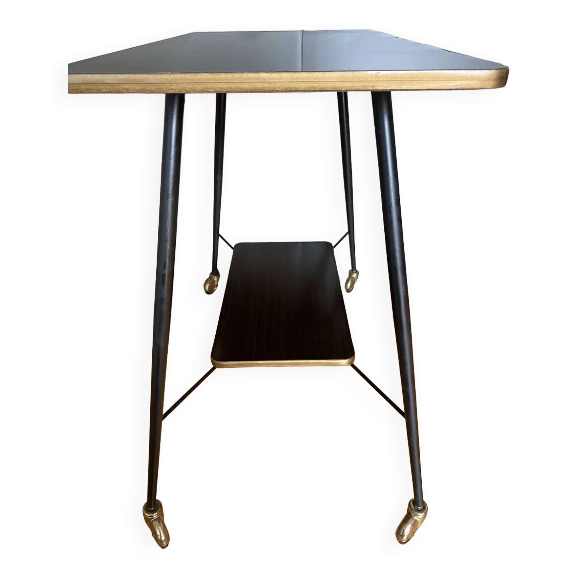 Vintage TV cabinet, Formica table on casters