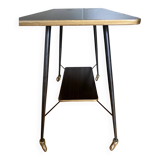 Vintage TV cabinet, Formica table on casters