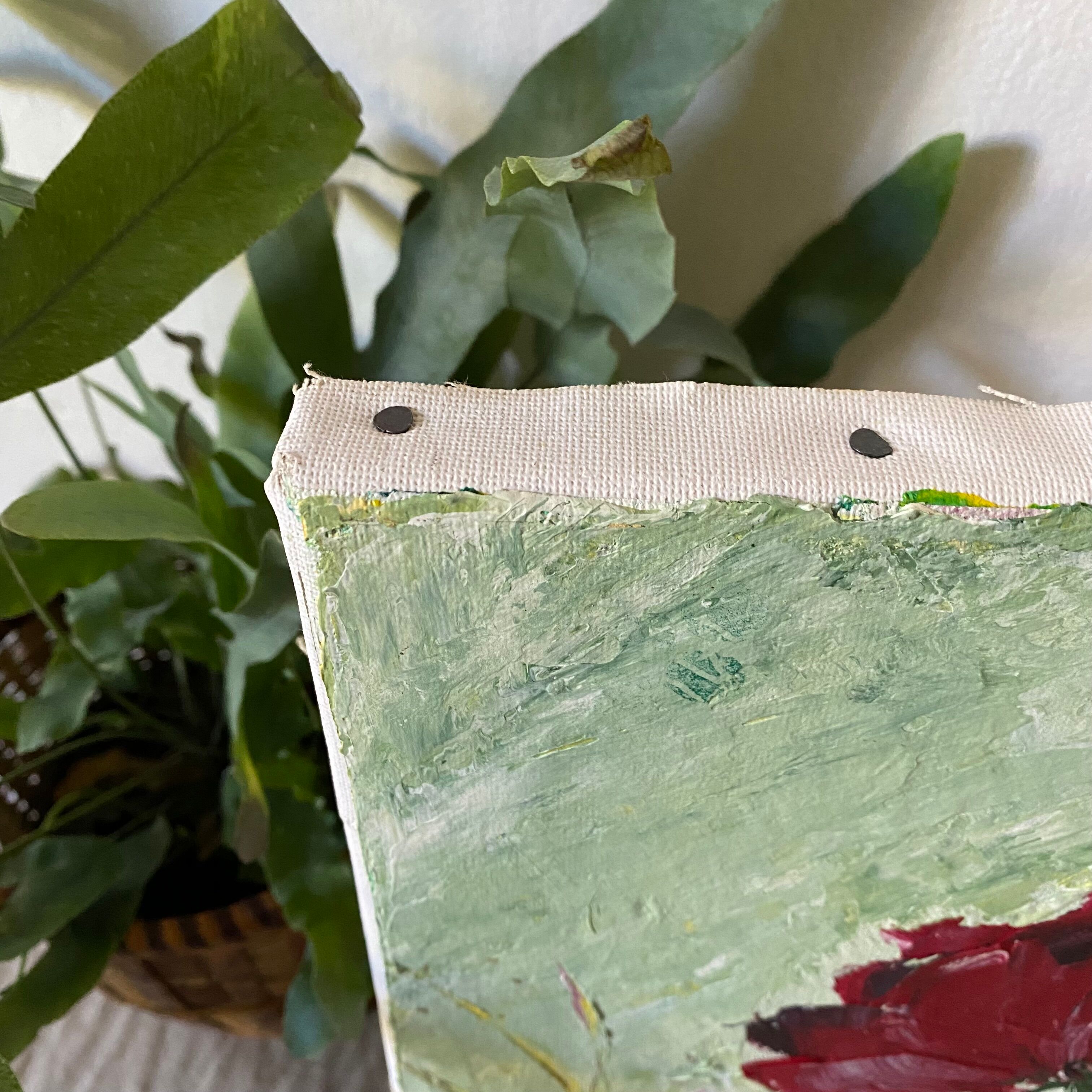 Oil on canvas flowers