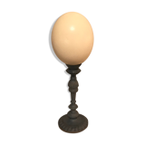 Vintage ostrich egg laying lamp