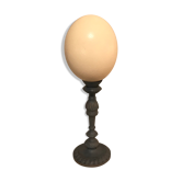 Vintage ostrich egg laying lamp