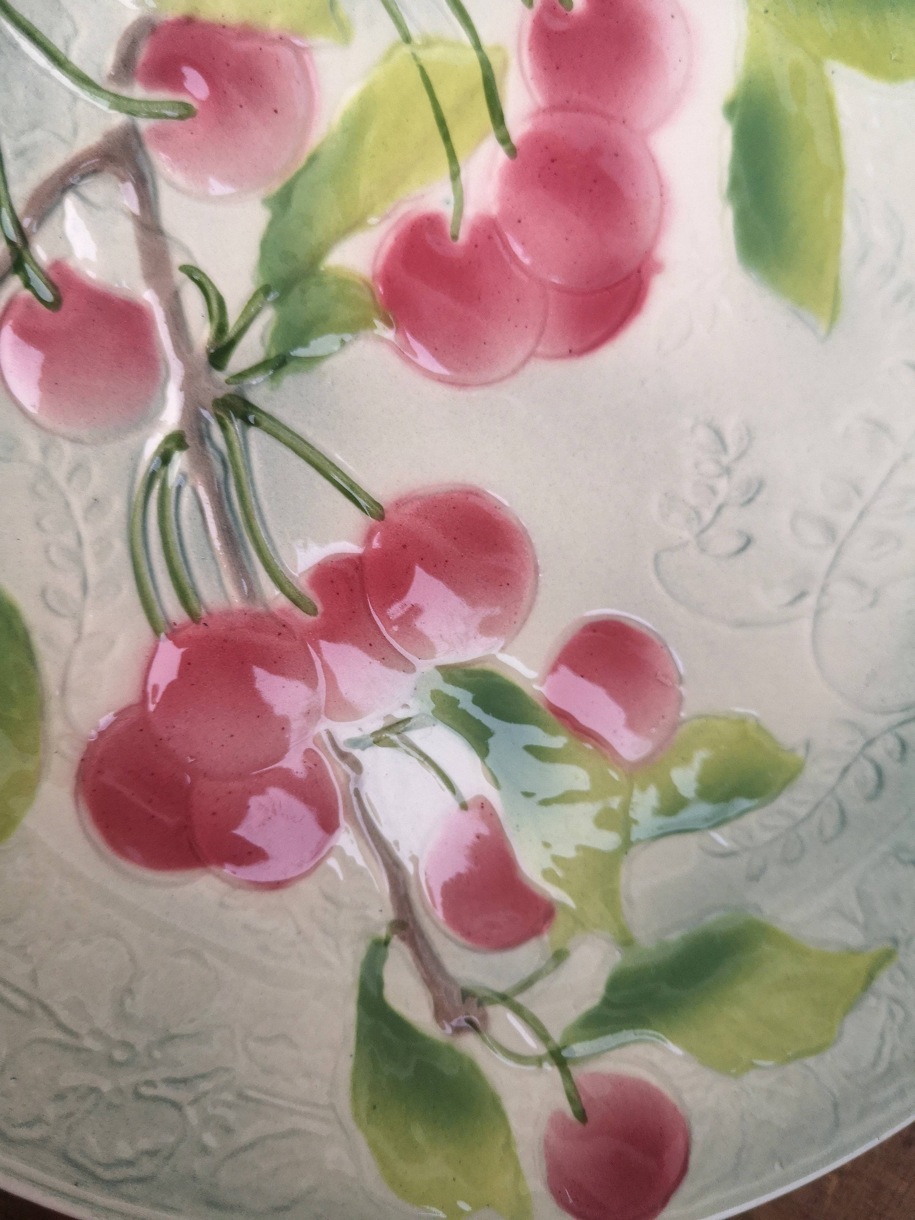 Old barbotine plate, St Clément factory