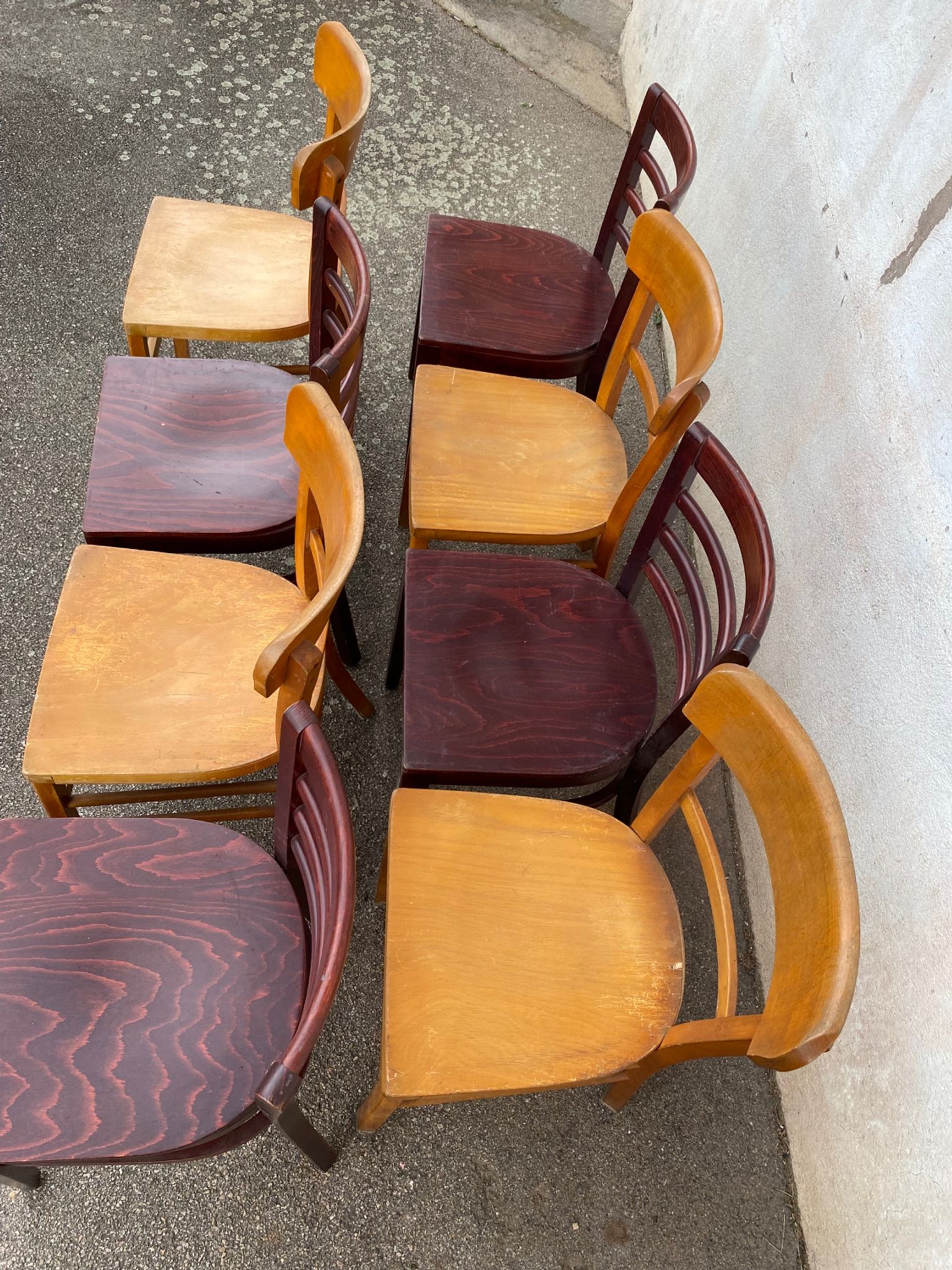 Set of 8 bistro chairs