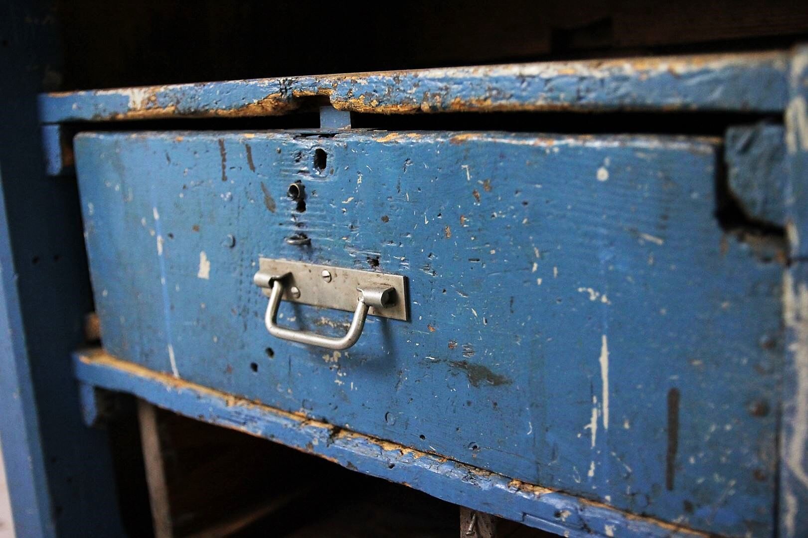Industrial workbench in oak