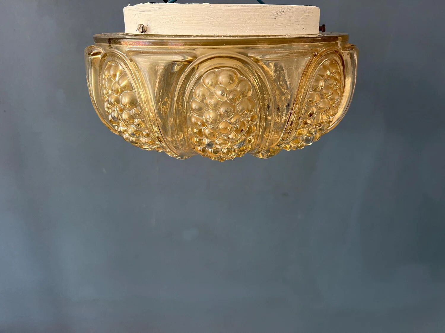 30s flush mount glass ceiling lamp